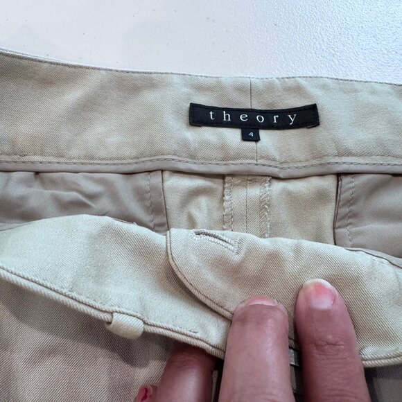 Theory Women's Size 4 Khaki Slacks - Picture 2 of 5
